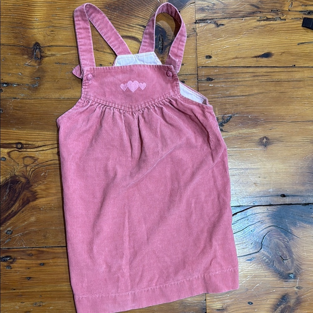 Carter's Vintage Pink Corduroy Pinafore Dress Size 6